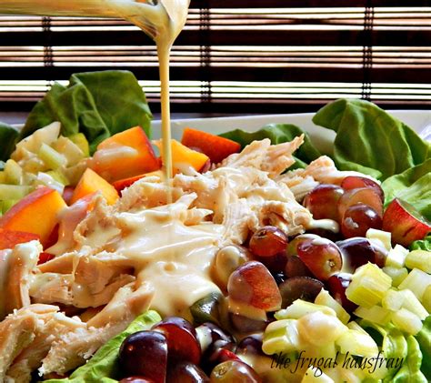Fruited Chicken Salad with Honey Dijon - Frugal Hausfrau