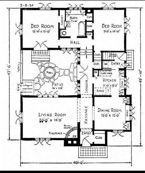 1920s Bungalow Floor Plan Apartment