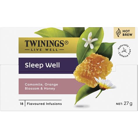 Twinings Live Well Sleep Well Herbal Tea Bags 18 Pack | Woolworths
