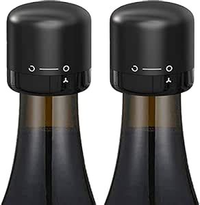 Buy Wine Bottle Stopper Silicone Sealed 2Pack, Luteti Twist Top Wine ...