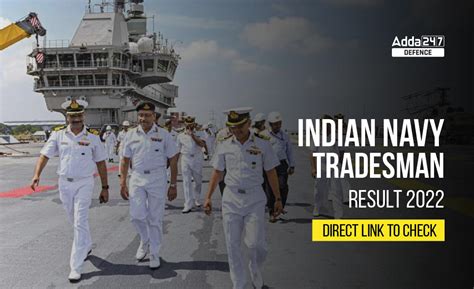 Indian Navy Tradesman Result 2022, Direct Link to Check