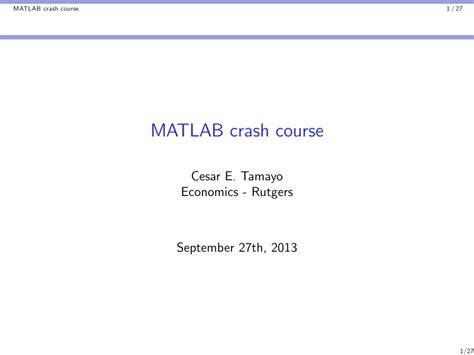 Image result for MATLAB Crash Course