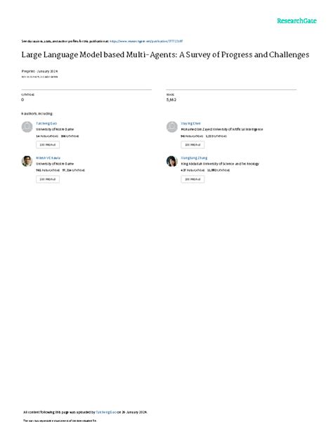 LLM-MA Systems: Comprehensive Survey on Advances & Challenges - Studocu