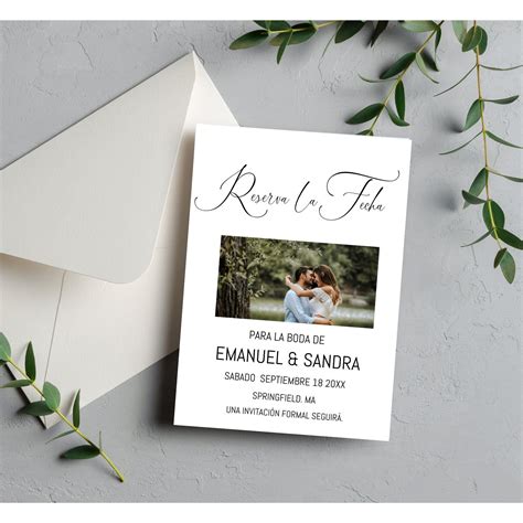 Spanish Modern Save the Date Printable Invitation Template - Reserva La ...