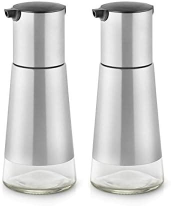 FNS Stainless Steel Elley Drip Free Oil and Vinegar Dispenser Set for ...