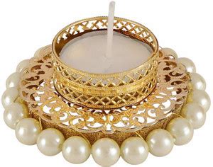 manrish Pearl Diwali Diya Tealight Candle Holder/Diwali Home Decoration ...