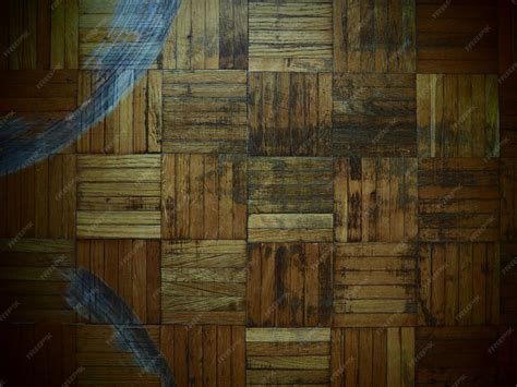 Premium Photo | Scratched parquet flooring in the room scratches chips ...