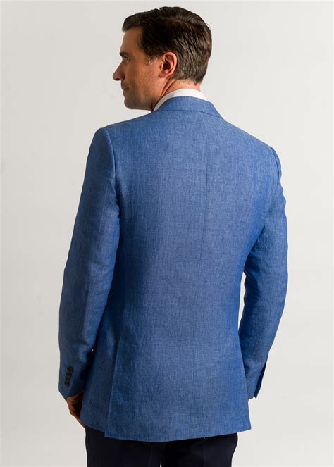 Tailored Blue Linen Jacket - Roderick Charles