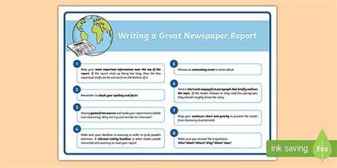 Newspaper Writing Tips Poster (Large)