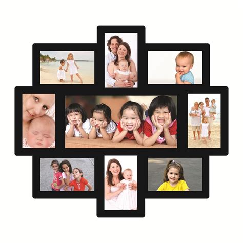 Trendzy Wooden 9-in-1 Collage Wall Hanging Photo Frame : Amazon.in ...