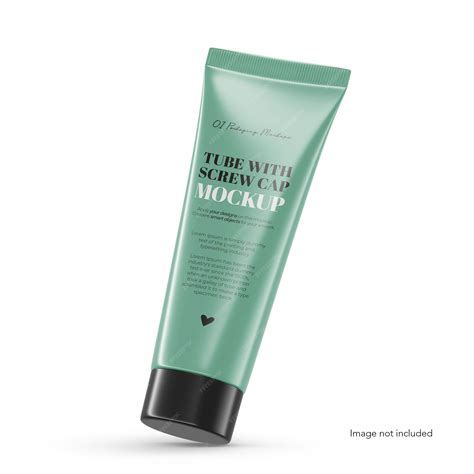 Premium PSD | Glossy tube with flip top cap psd mockup