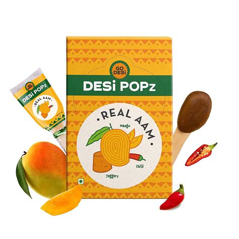 GO DESi Popz - Real Aam Pop, Mango & Jaggery Candy, Aam Candy Packet ...