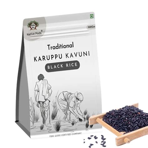 Native Pods Karuppu Kavuni Rice 500g | Traditional Unpolished Rice ...
