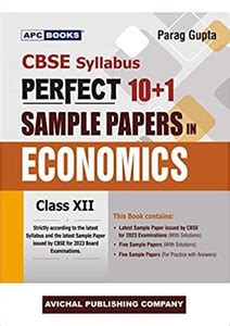 APC Perfect 10+1 Sample Papers In Economics, Class-XII Exam 2022-23 ...