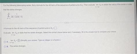 Image result for Partial Sum Telescoping Series Formula