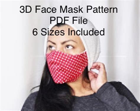 Image result for Free Printable 3D Face Mask Pattern PDF