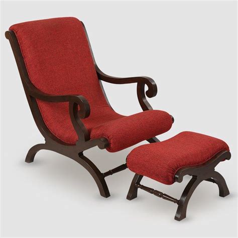 Teak Wood Rocking Chair with Foot Rest Wooden Rocking Chair for Relax