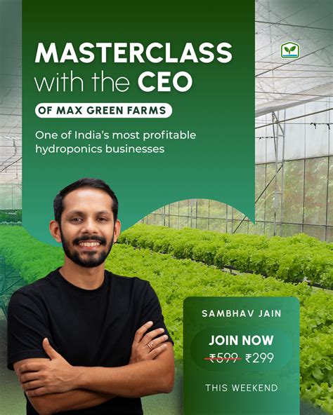 Hydroponics Masterclass India ₹299 | Live Class by Max Green – Max ...