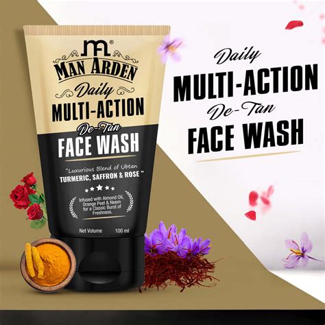 Buy MAN ARDEN DAILY MULTI-ACTION DE-TAN FACEWASH FOR MEN | WITH ...