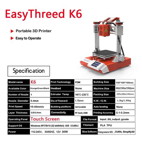 EasyThreed K6 3D Printer for Kids and Beginners, India | Ubuy