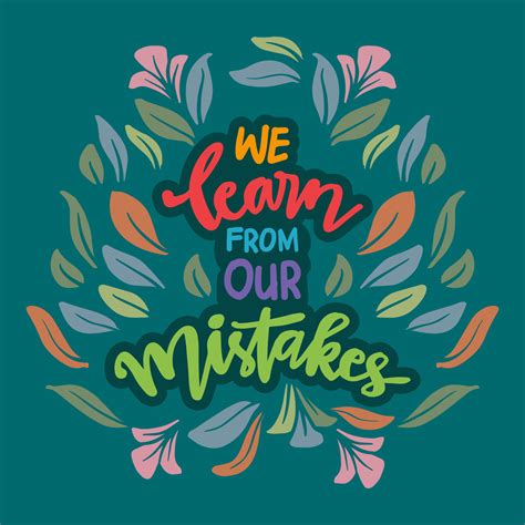 We learn from our mistakes, hand lettering. 22083903 Vector Art at Vecteezy
