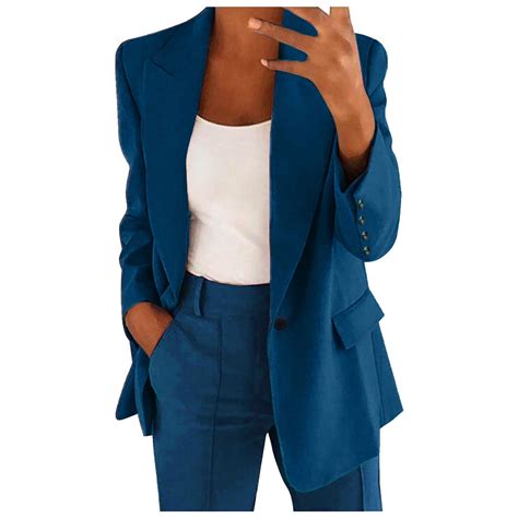 HomeGardon Womens Set Women Suit Jackets Set Solid 2 Piece Outfits for ...