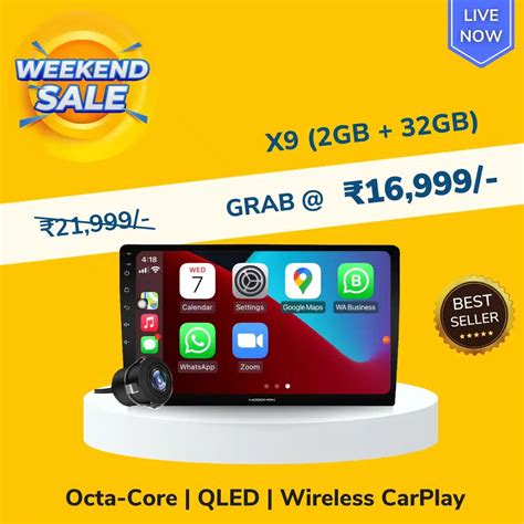 Woodman X9 Lag-Free Android Music System with CarPlay