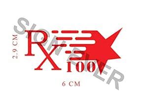 SIGN EVER Yamaha Rx100 Racing Star Logo Stickers for Bike Side Tank ...