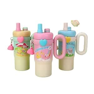 TREND-ASPIRE Printed Insulated Tumbler with Handle Dual Sipper Straw ...