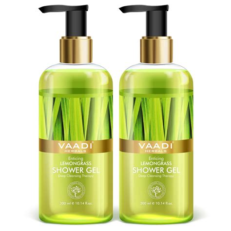 Pack of 2 Enticing Lemongrass Shower Gel (300 ml x 2) – Vaadi Herbals India