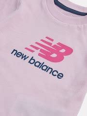 Buy New Balance Light Pink Stacked Logo T-Shirt from Next India