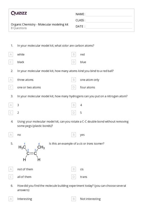 50+ organic chemistry worksheets for 9th Class on Quizizz | Free ...
