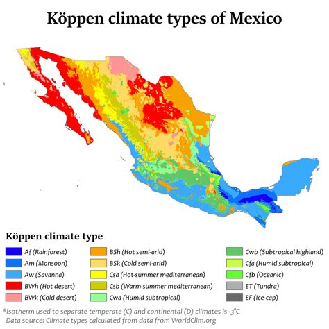 Köppen climate types of Mexico | Mexico, Climates, Cold deserts