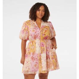 Loanna Curve Puff Sleeve Mini Dress
