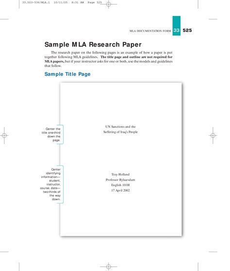Image result for Good MLA Research Paper Example