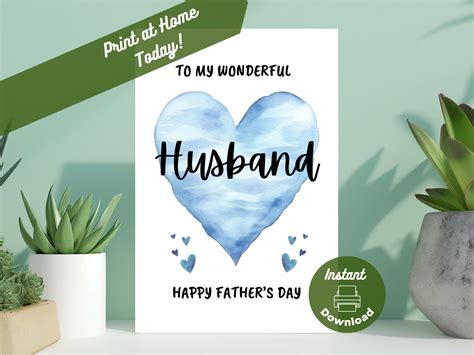 Happy Father's Day Husband Printable Cards - FREE Printable A-Z