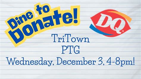 TriTown PTG Dine-to-Donate at DQ!, Dairy Queen Grill & Chill (23 ...
