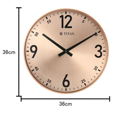 Buy Online Sunray Finish Slim Wall Clock in Rose Gold - 36 cm x 36 cm ...