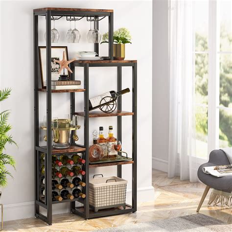 Buy Tribesigns Wine Rack Freestanding Floor, 5-Tier Wine Baker Rack ...