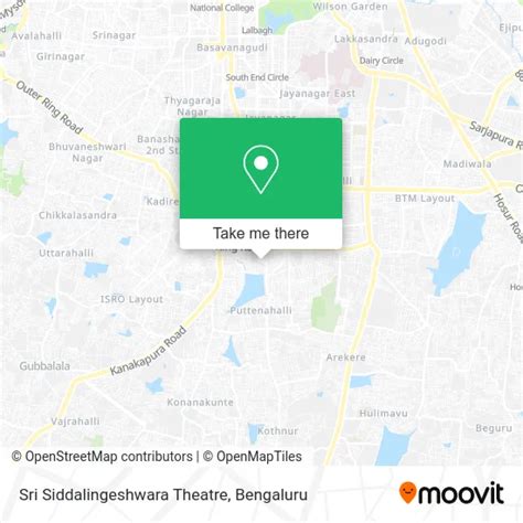 How to Get to Sri Siddalingeshwara Theatre in J.P.Nagar by Bus or Metro?