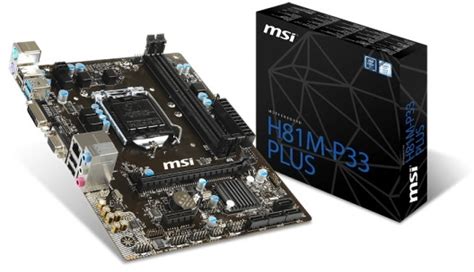 Specificaties van MSI H81M-P33 Plus - Tweakers