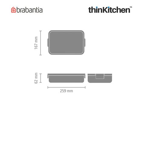 Brabantia Make & Take Lunch Box Bento, Large, Jade Green | thinKitchen