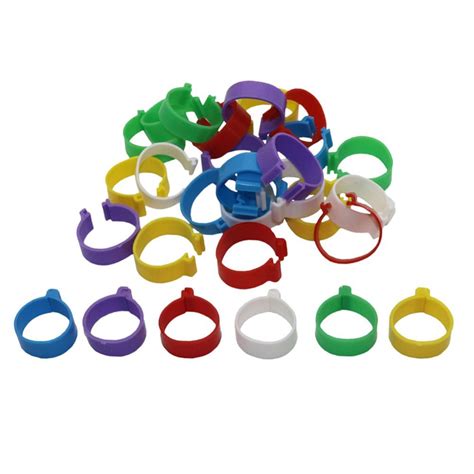 FidgetGear 120 x Poultry Identification Leg Rings 25 mm Clips Buckle ...