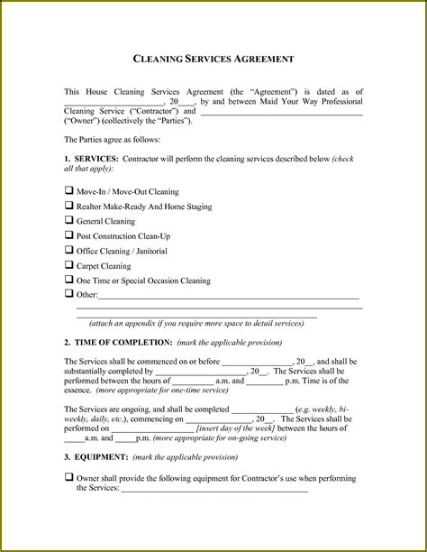 Janitorial Contract Examples - Template 1 : Resume Examples #q3k1KB8YQP