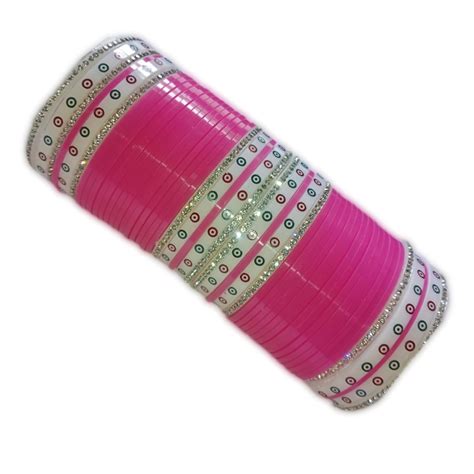 Buy PMIPS FOR WOMAN AND GIRLS Chuda Bridal Punjabi Chuda [PACK 1] PINK ...