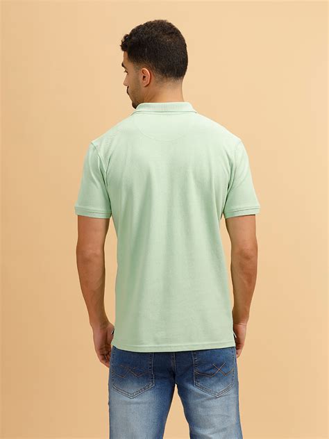 Tonal Logo Slim Fit Polo T-Shirt | Light Green – Wrogn
