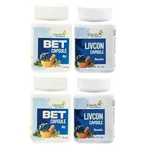 Buy Bet and Livcon Capsule Pack of 2 Combi Kit for Control Diabetes ...