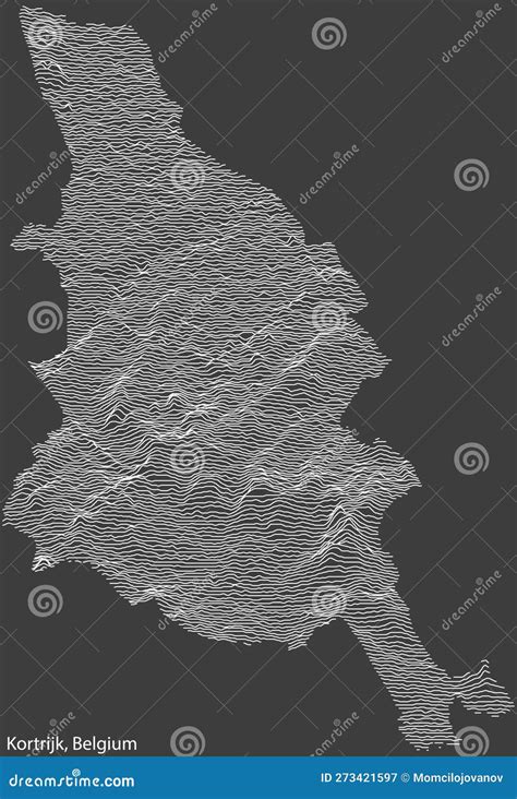 Topographic Relief Map of KORTRIJK, BELGIUM Stock Vector - Illustration ...