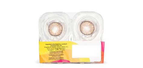 Buy Aquacolor Dusky Brown Candy Pack Zero Power Colored Lenses (2 Lens ...