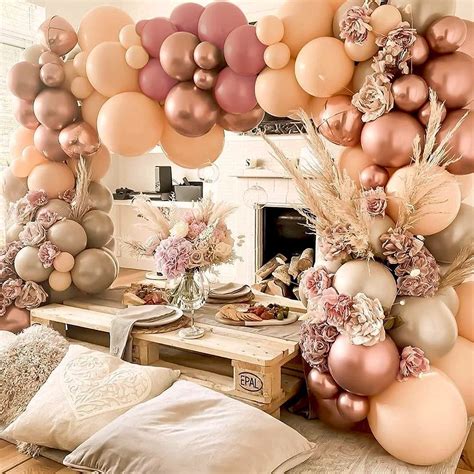 Buy AFKAR Apricot Balloon Arch Kit, 130 Pcs Balloon Arch with Different ...